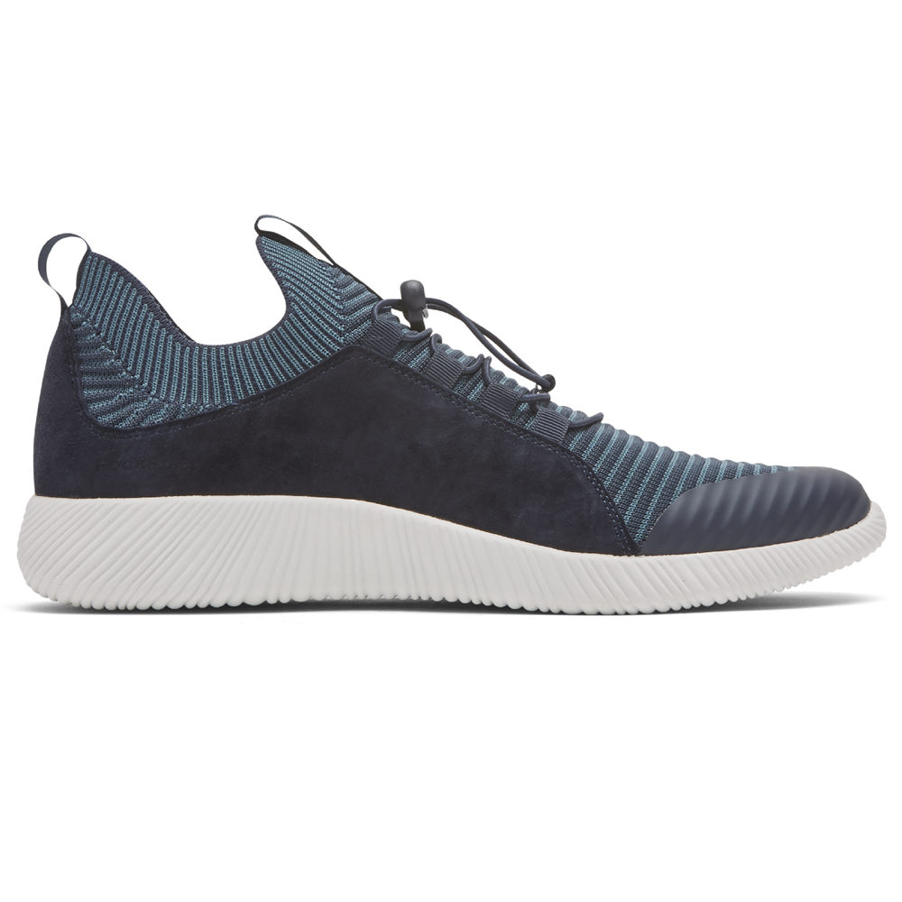 Rockport Womens Sneakers Blue - City Lites Robyne Knit Bungee - UK 590-DFTSRP